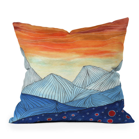 Viviana Gonzalez Lines in the mountains III Outdoor Throw Pillow