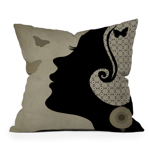 Viviana Gonzalez Madame Butterfly II Outdoor Throw Pillow