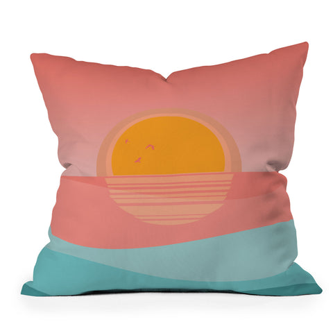 Viviana Gonzalez Minimal Sunset 1 Outdoor Throw Pillow