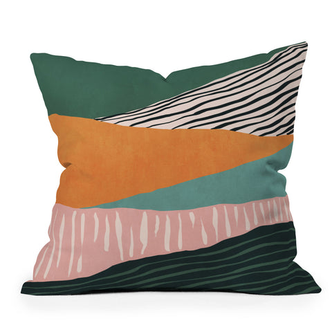 Viviana Gonzalez Modern irregular Stripes 02 Outdoor Throw Pillow