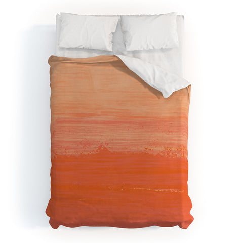 Viviana Gonzalez Peach Fuzz Modern Abstract Duvet Cover