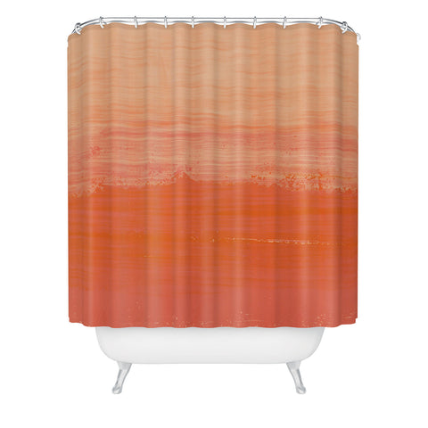 Viviana Gonzalez Peach Fuzz Modern Abstract Shower Curtain
