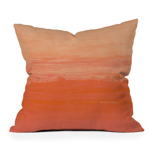 Viviana Gonzalez Peach Fuzz Modern Abstract Outdoor Throw Pillow