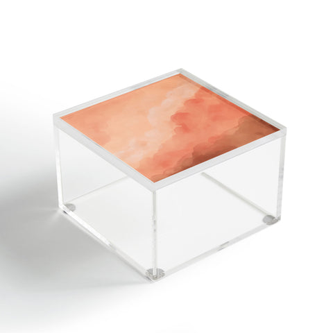 Viviana Gonzalez Peach Fuzz Watercolor Clouds Acrylic Box