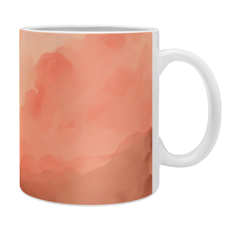 Viviana Gonzalez Peach Fuzz Watercolor Clouds Coffee Mug