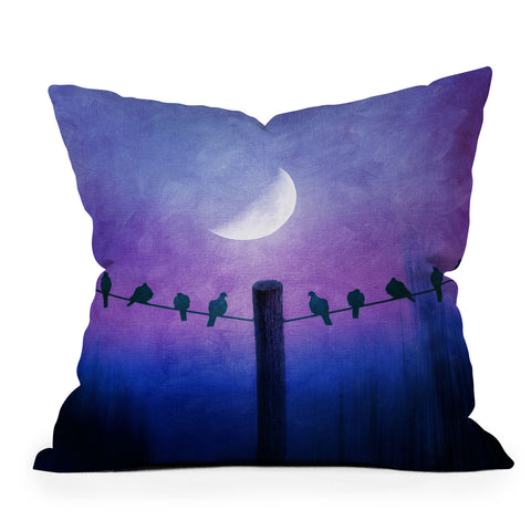Viviana Gonzalez Symphony In Purple Outdoor Throw Pillow