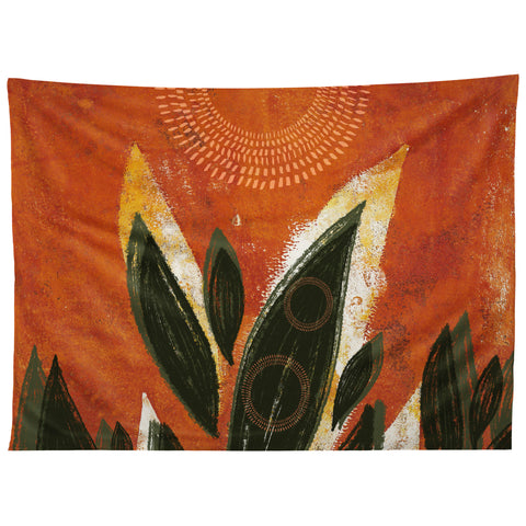 Viviana Gonzalez Tropical Boho Leaves 02 Tapestry