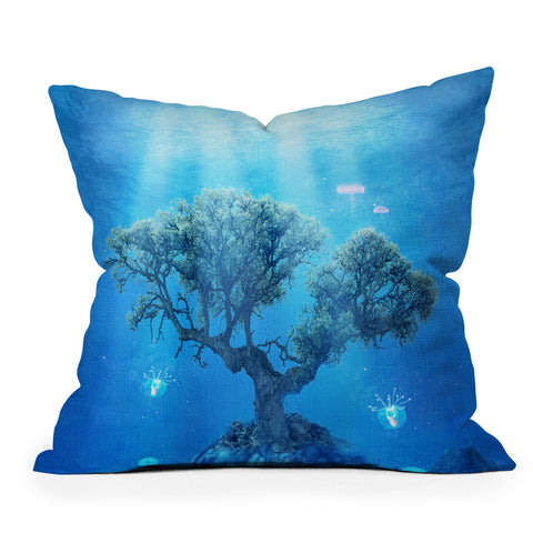 Viviana Gonzalez Underwater Tree Outdoor Throw Pillow