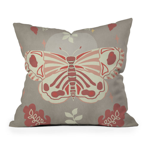 Viviana Gonzalez Vintage Butterfly 02 Outdoor Throw Pillow
