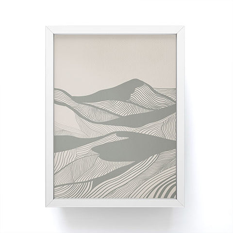 Viviana Gonzalez Vintage Mountains Line Art 04 Framed Mini Art Print