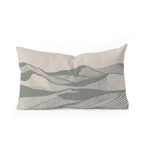 Viviana Gonzalez Vintage Mountains Line Art 04 Oblong Throw Pillow