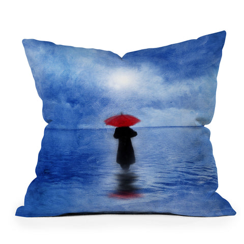 Viviana Gonzalez Waiting In The Sea Outdoor Throw Pillow