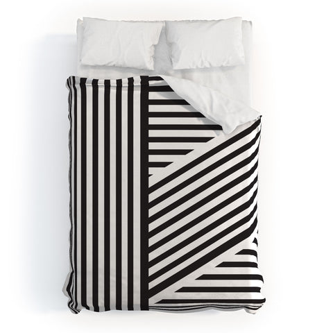 Vy La Black and White Everything Nice Duvet Cover