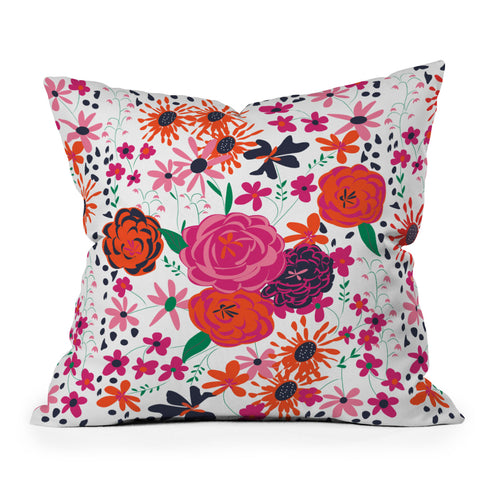 Vy La Bloomimg Love 1 Outdoor Throw Pillow
