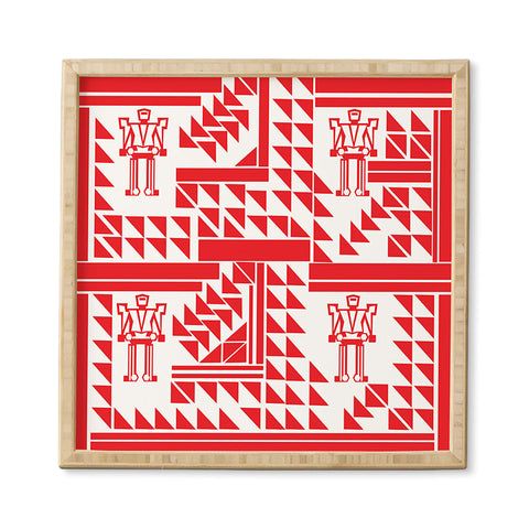 Vy La Robots And Triangles Framed Wall Art