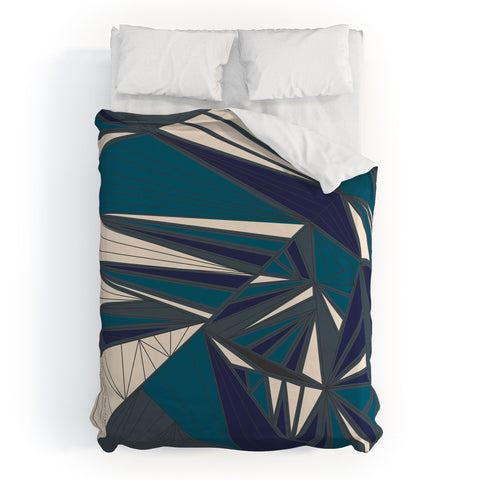 Vy La Tech It Out Midnight Duvet Cover