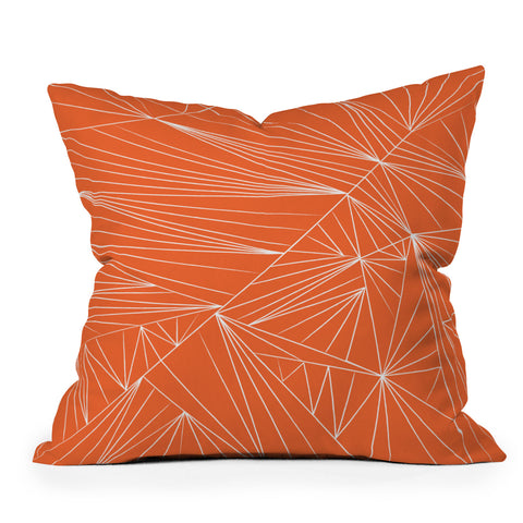 Vy La Tech It Out Orange Outdoor Throw Pillow