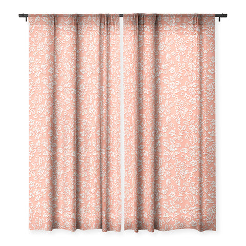 Wagner Campelo Chinese Flowers 2 Sheer Window Curtain