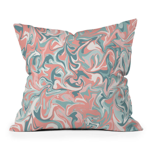 Wagner Campelo MARBLE WAVES DESERT Outdoor Throw Pillow