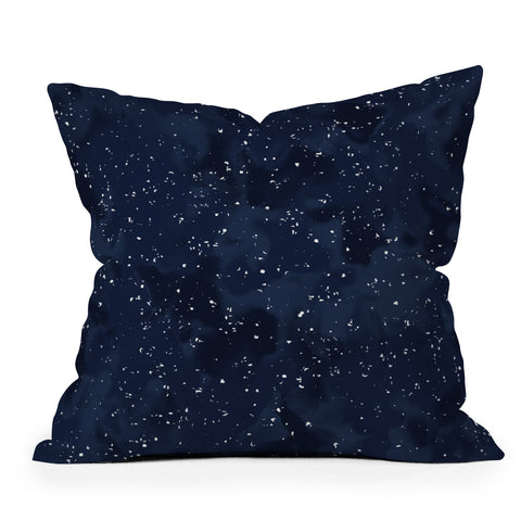 Wagner Campelo SIDEREAL NAVY Outdoor Throw Pillow