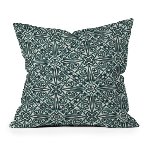 Wagner Campelo TIZNIT Green Outdoor Throw Pillow
