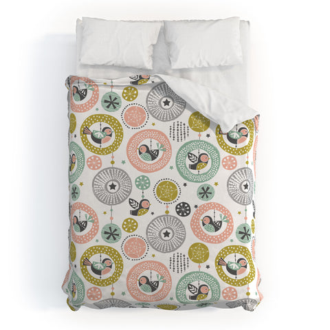 Wendy Kendall birdy bauble Duvet Cover