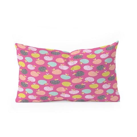 Wendy Kendall Retro Apples Oblong Throw Pillow