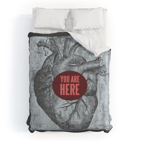 Wesley Bird You Are Here Duvet Cover