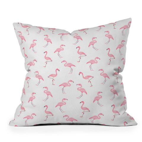Wonder Forest Fantastic Flamingos Outdoor Throw Pillow