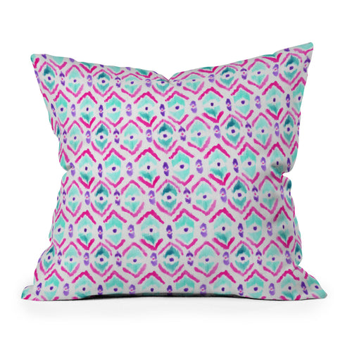 Wonder Forest Ikat Thought 2 Outdoor Throw Pillow