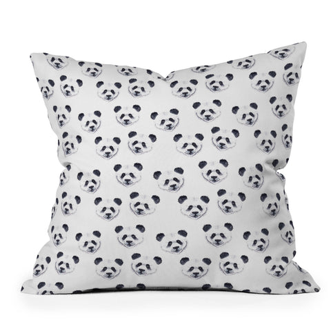 Wonder Forest Panda Party Outdoor Throw Pillow