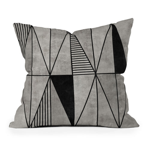 Zoltan Ratko Concrete Triangles Outdoor Throw Pillow