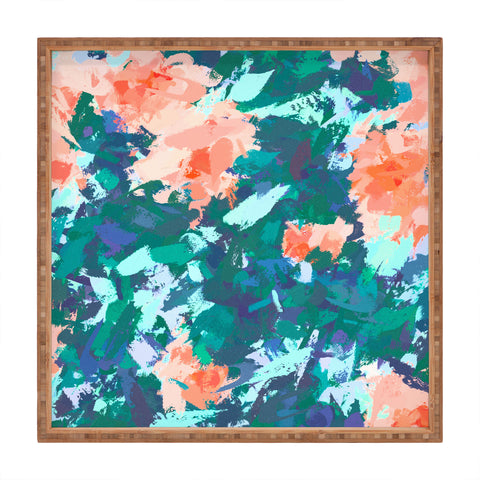 83 Oranges Blossomed Garden Square Tray