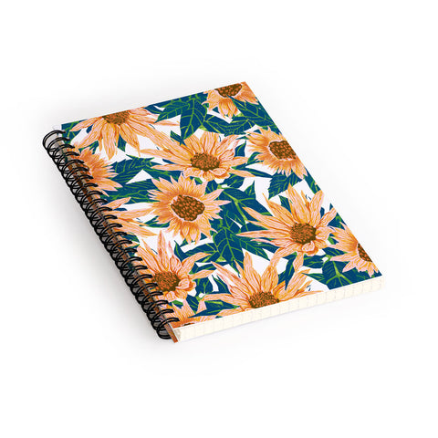 83 Oranges Blush Sunflowers Spiral Notebook