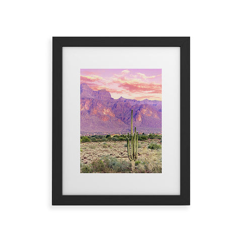 83 Oranges Cactus Sunset Framed Art Print