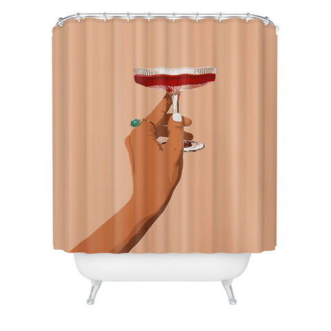 83 Oranges Cheers to Love Shower Curtain