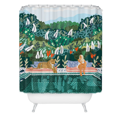 83 Oranges Chilling II Shower Curtain
