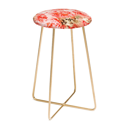 83 Oranges Fiona Floral Counter Stool