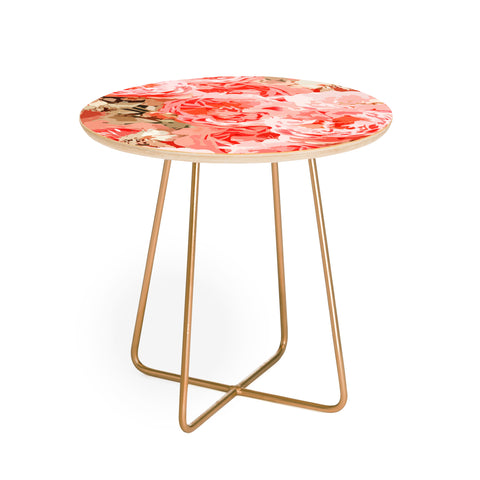 83 Oranges Fiona Floral Round Side Table