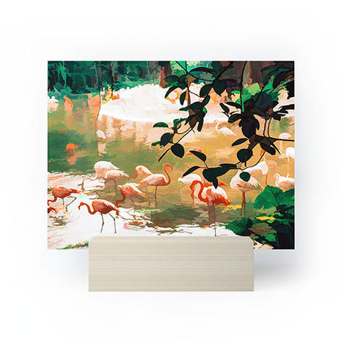 83 Oranges Flamingo Sighting Jungle Nature Mini Art Print