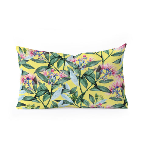 83 Oranges Floral Cure Two Oblong Throw Pillow