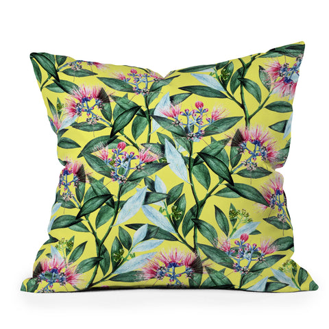 83 Oranges Floral Cure Two Throw Pillow