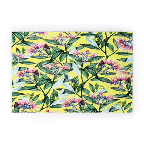 83 Oranges Floral Cure Two Welcome Mat