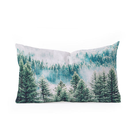 83 Oranges Forest And Fog Oblong Throw Pillow
