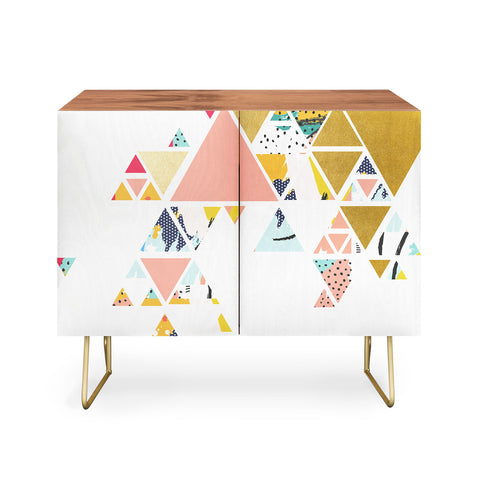 83 Oranges Geometric Abstraction Credenza