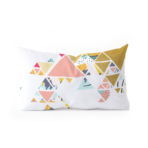 83 Oranges Geometric Abstraction Oblong Throw Pillow