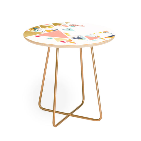 83 Oranges Geometric Abstraction Round Side Table