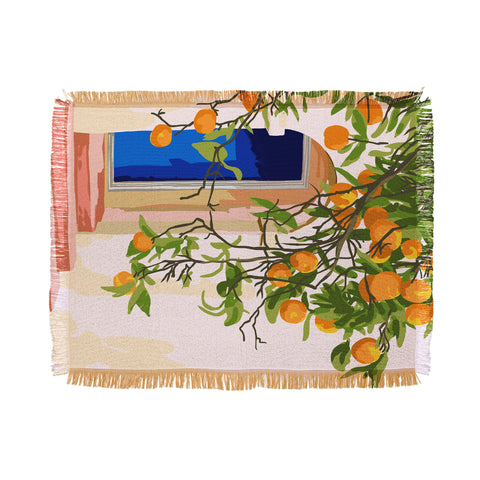 83 Oranges Go With All Your Heart Throw Blanket