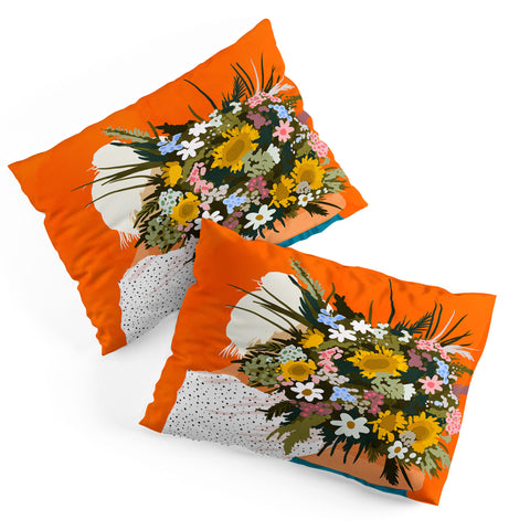83 Oranges Happiness Is To Hold Flowers Pillow Shams