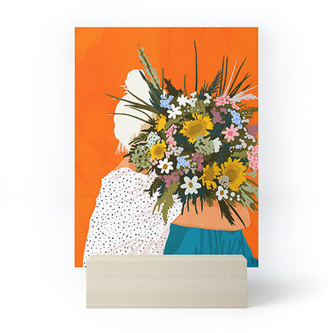 83 Oranges Happiness Is To Hold Flowers Mini Art Print